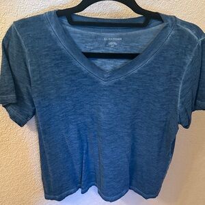 Eileen Fisher Women's Denim Blue V-Neck Tee